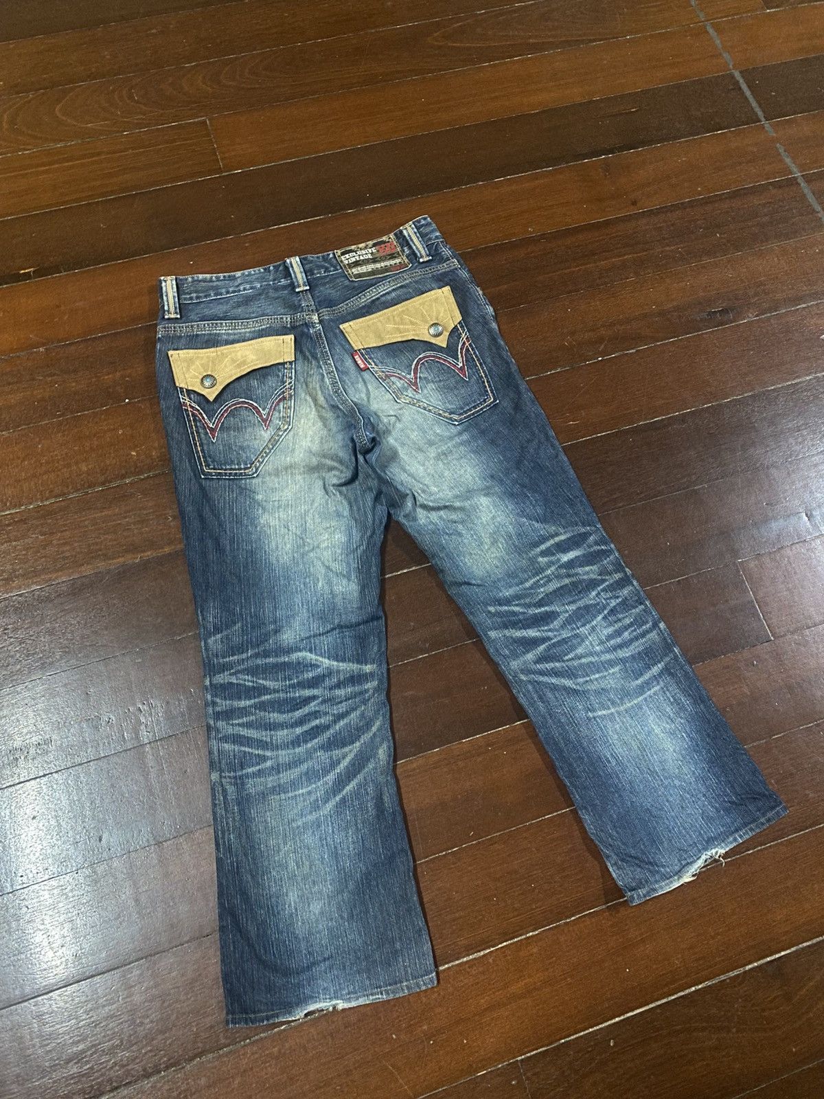 Edwin BAGGY DISTRESSED DENIM EDWIN EXCLUSIVE VINTAGE XU flare Size US 36 / EU 52 - 9 Thumbnail