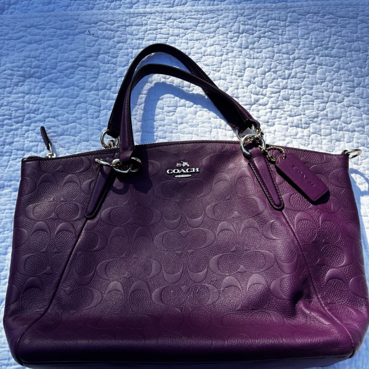 Coach purple leather coach bag Size ONE SIZE - 4 Thumbnail