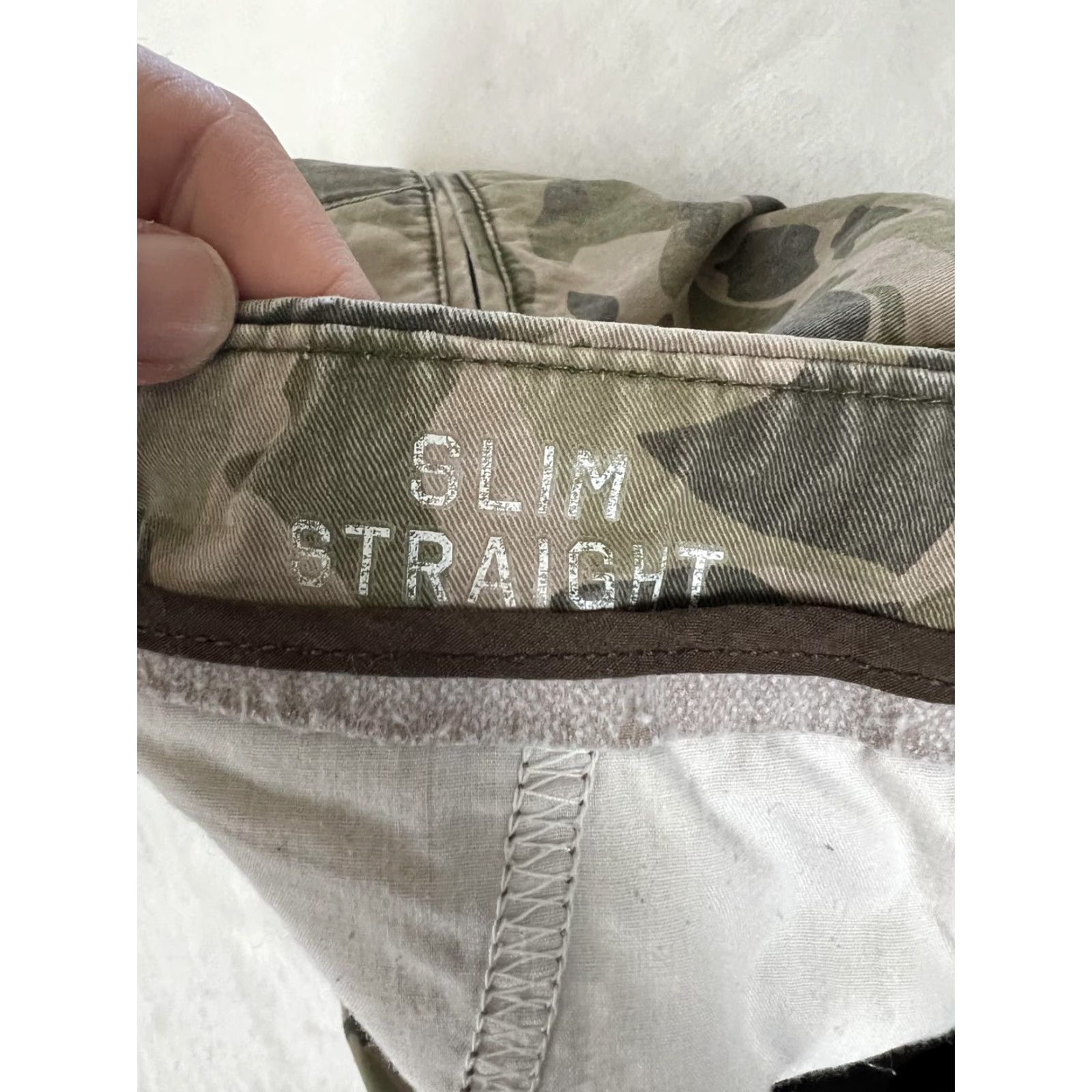 Aeropostale VINTAGE Aeropostale Pants Mens 34x32 Green Camo Slim Straight Chino Cotton Casual Size US 34 / EU 50 - 5 Thumbnail
