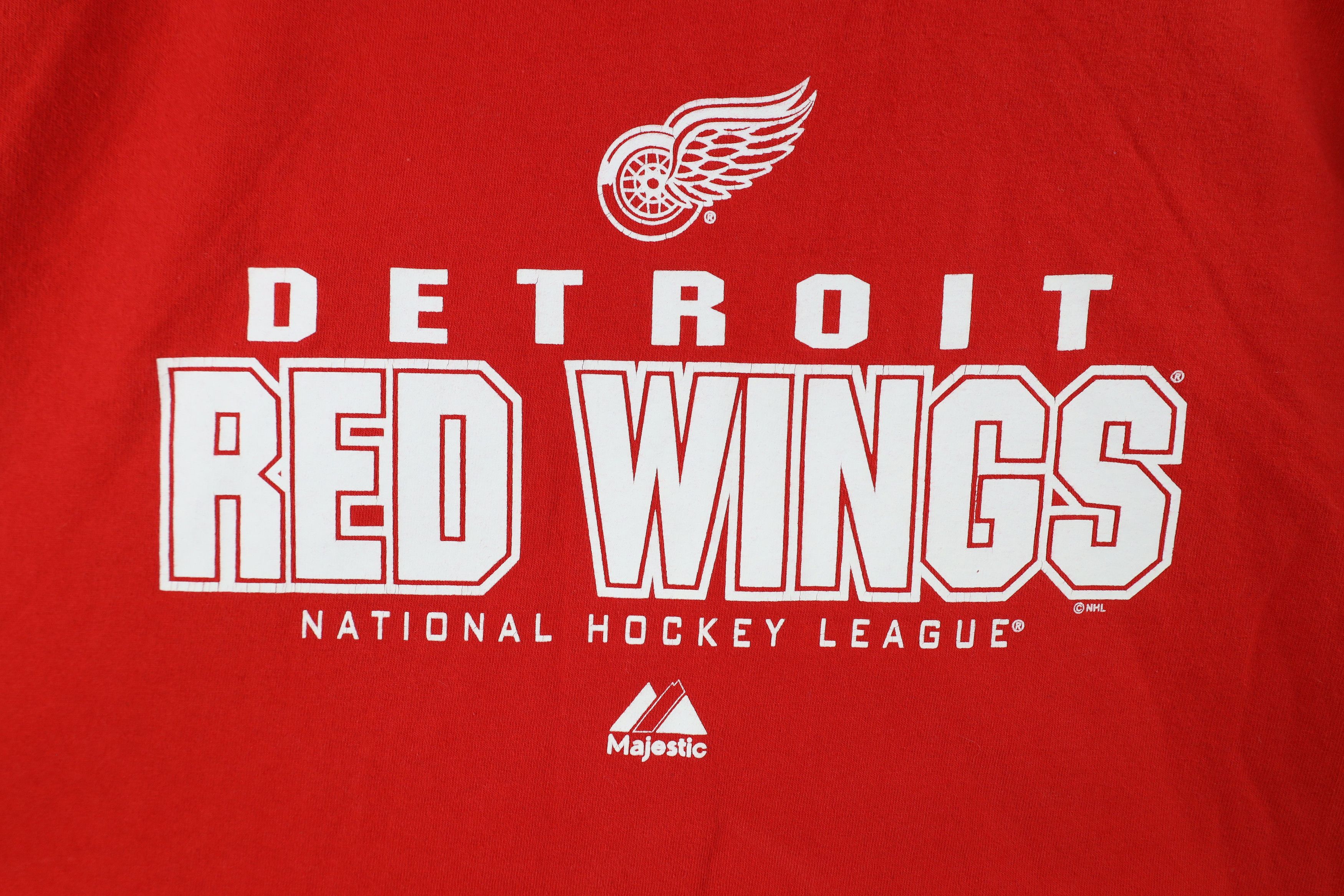 Majestic × Vintage Vintage Majestic Red Wings Hockey Long Sleeve T-Shirt Red Size US XL / EU 56 / 4 - 6 Thumbnail