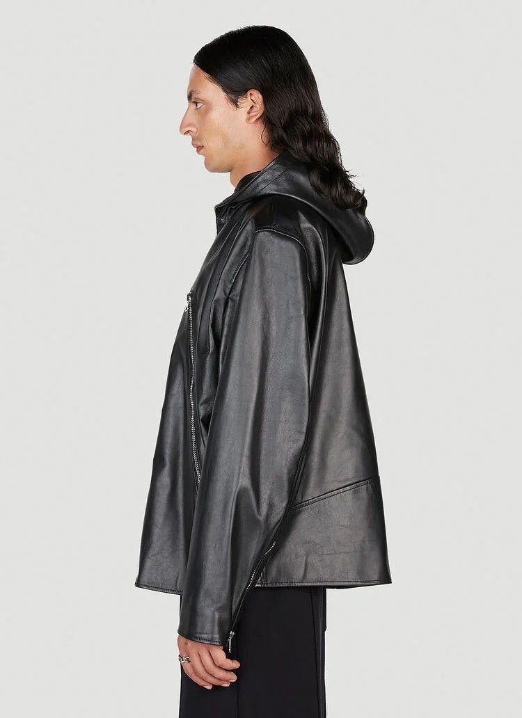 Maison Margiela Maison Margiela MM6 Leather Hooded Jaket Size US L / EU 52-54 / 3 - 3 Thumbnail