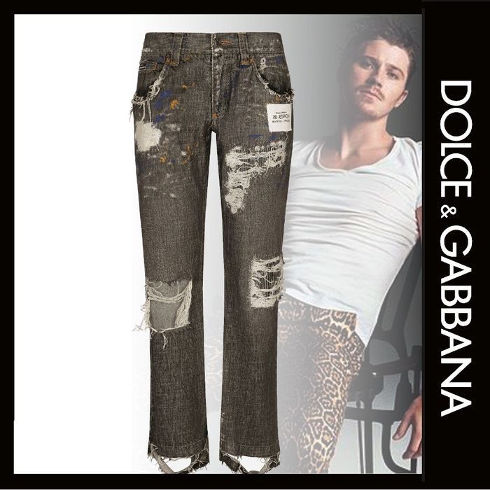 Dolce & Gabbana ARCHIVE D&G Sashiko Boro Runway Damaged Dirty Jeans Denim Size US 32 / EU 48 - 3 Thumbnail