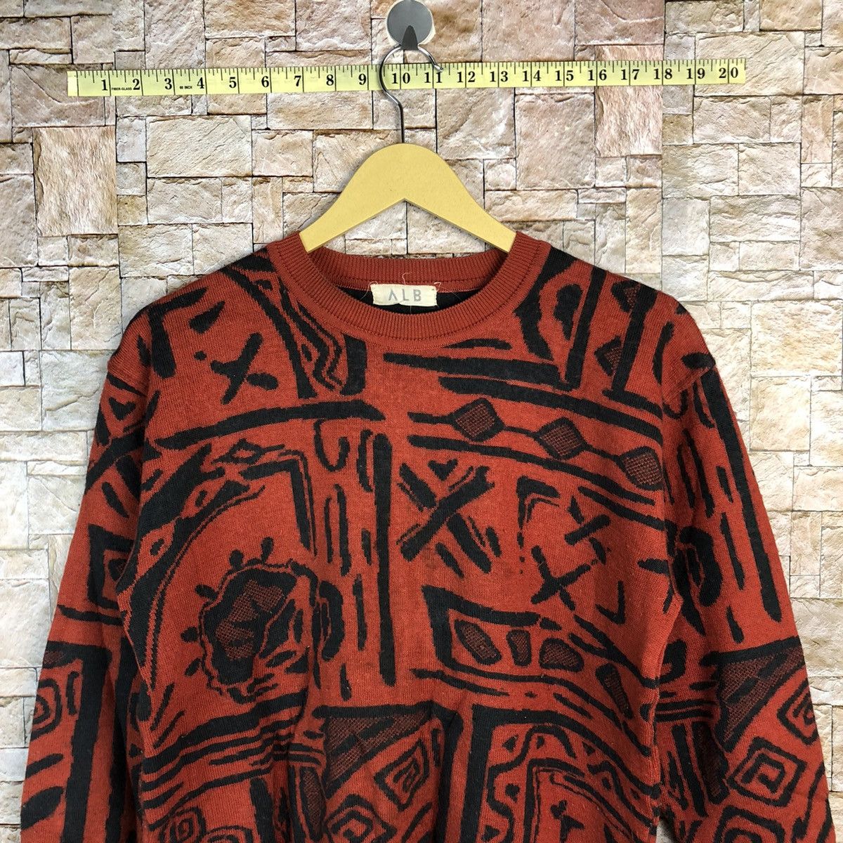 Homespun Knitwear × Japanese Brand × Vintage ALB Orange art vintage Knitwear #A687 Size S / US 4 / IT 40 - 2 Thumbnail