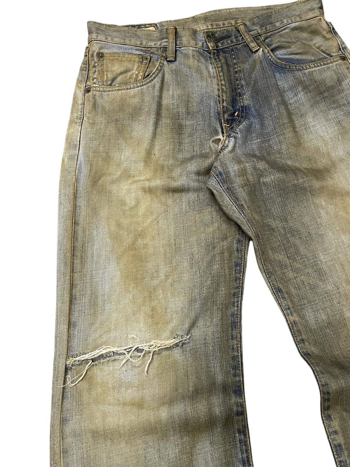 Edwin × Hysteric Glamour Edwin 503Z Muddy Wash Rusty Trashed Loose Jeans Size US 31 - 6 Thumbnail