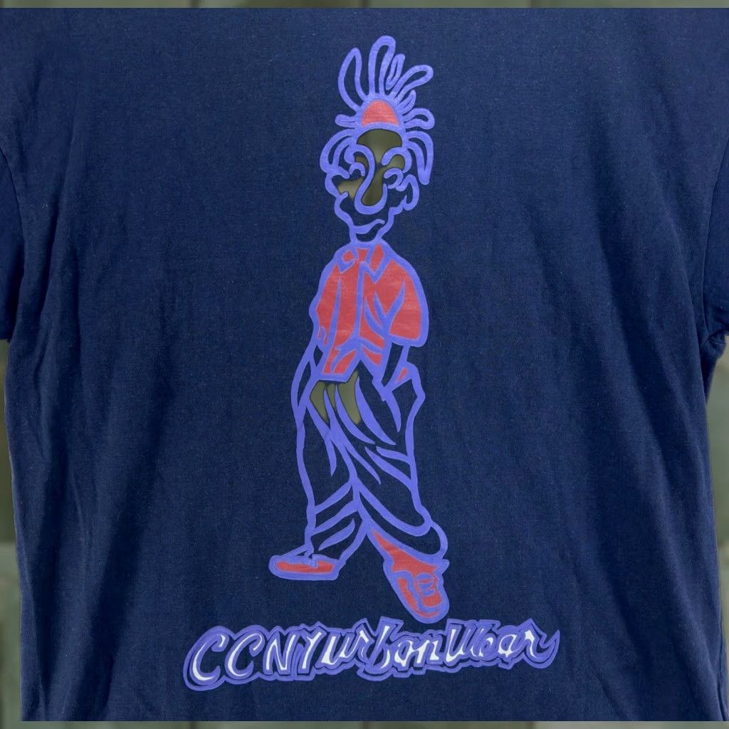 Doublet VINTAGE CCNY T-Shirt Men 2XL Blue 90s Hip Hop Rapper Double-Sided Graphic Print Urban Wear Mens Shirt Size US XXL / EU 58 / 5 - 1 Thumbnail
