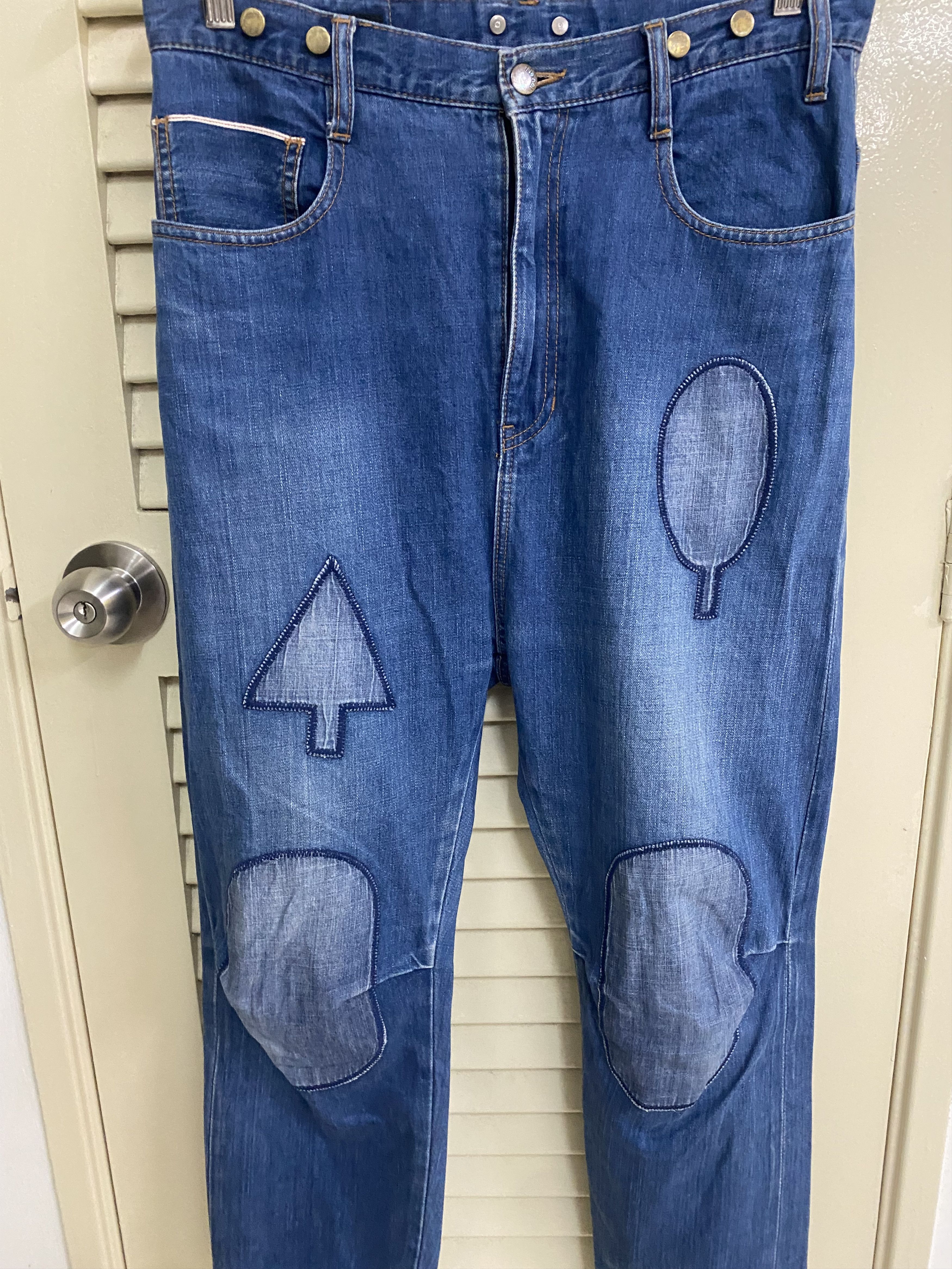 Ne-Net Issey Miyake Nenet Patch Work Selvedge Jeans Size US 32 / EU 48 - 3 Thumbnail