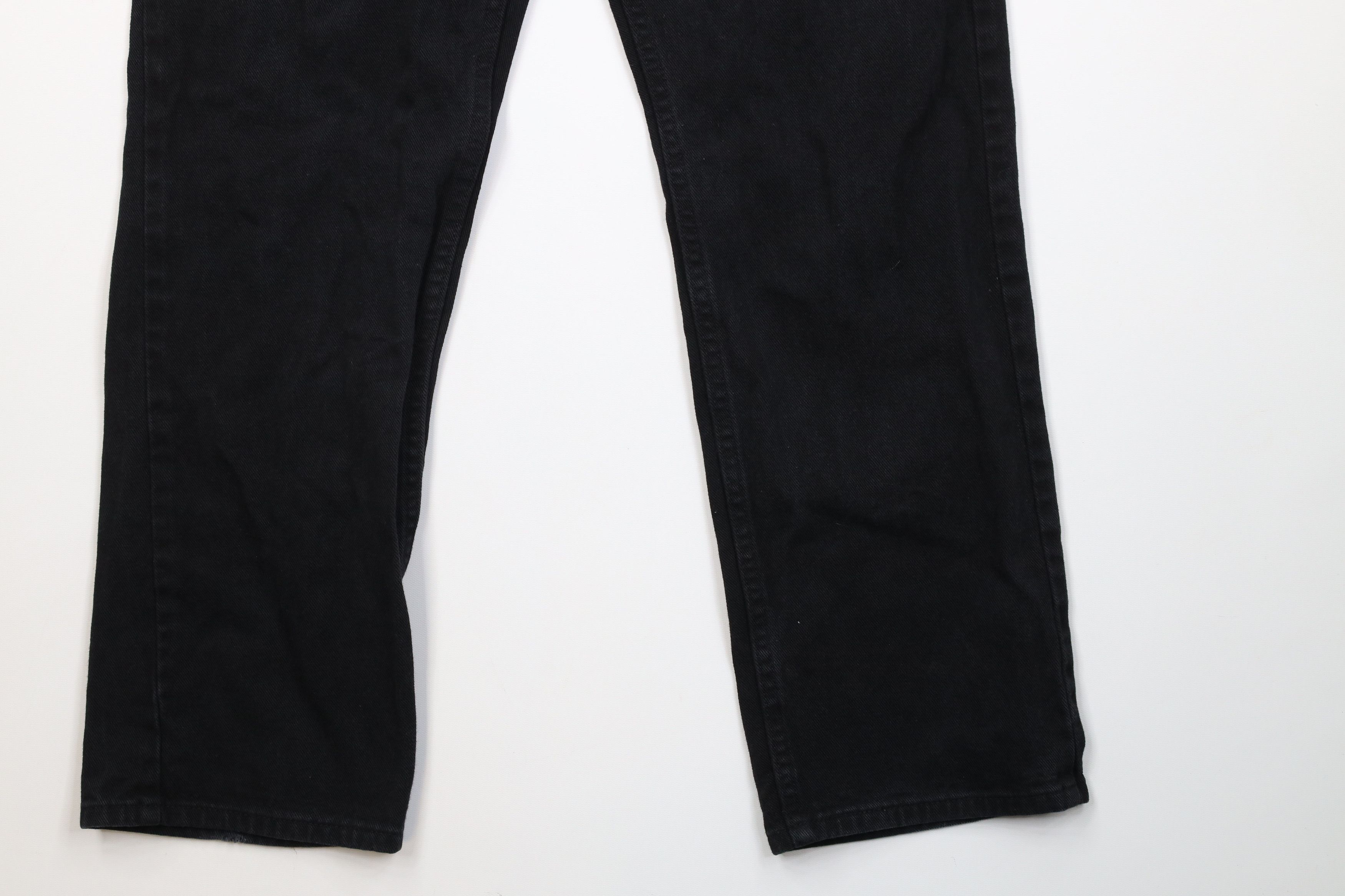 Lee Vintage 90s Lee Faded Straight Leg Denim Jeans Black Cotton Size US 34 / EU 50 - 5 Thumbnail