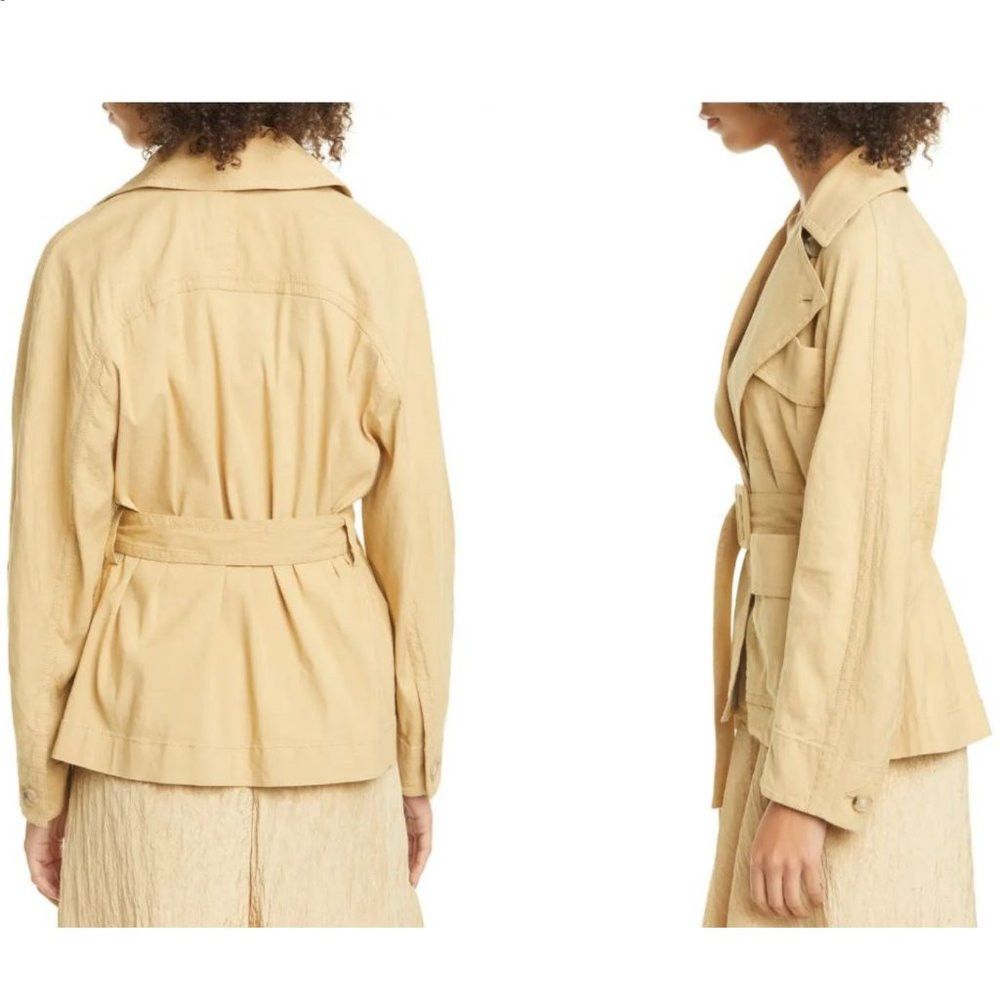 Vince NWT New $395 Vince Belted Linen Blend Beige Jacket Size S Size S / US 4 / IT 40 - 2 Thumbnail