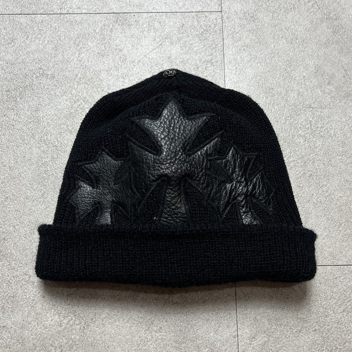 帽子 00s A&G Leather Cross Patch Beanie y2k 00s A&G Leather Cross Patch Beanie y2k