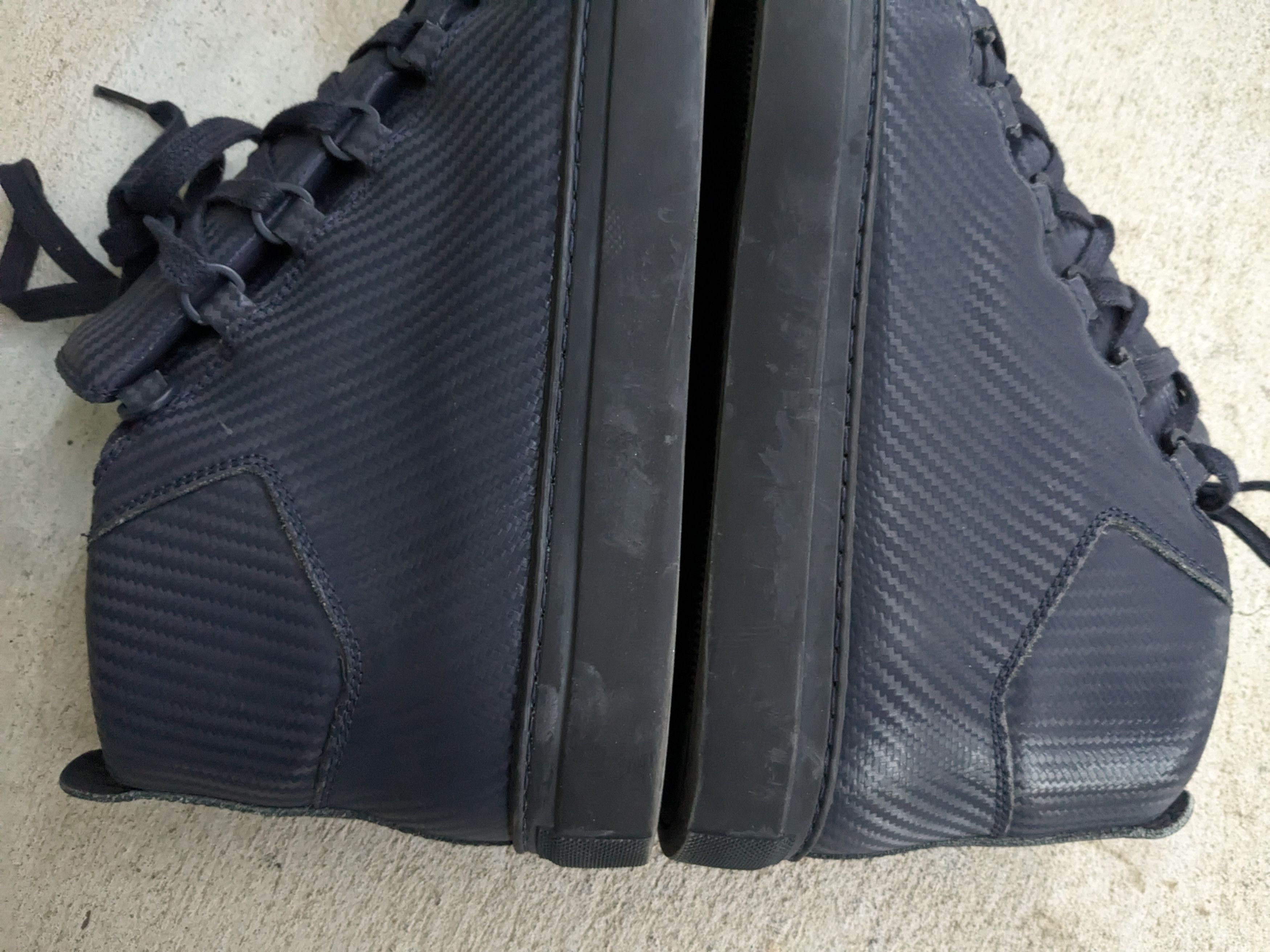 Balenciaga Balenciaga Arena Navy Blue 9 Leather High Tops Size US 9 / EU 42 - 9 Thumbnail