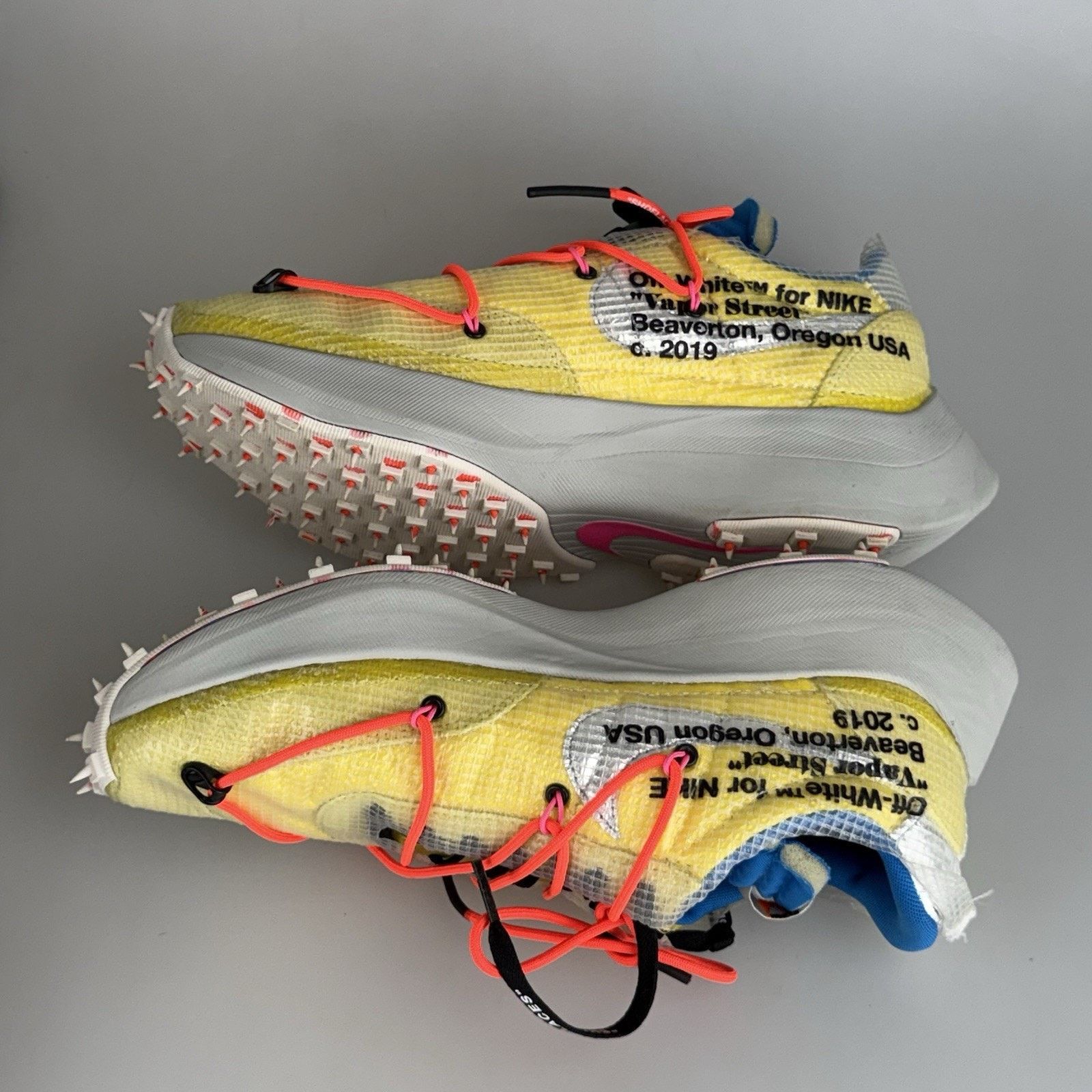 Nike × Off-White Nike Off-White Vapor Street Tour Yellow Wmn Size 12.5 CD8178 Size US 12 / IT 42 - 5 Thumbnail