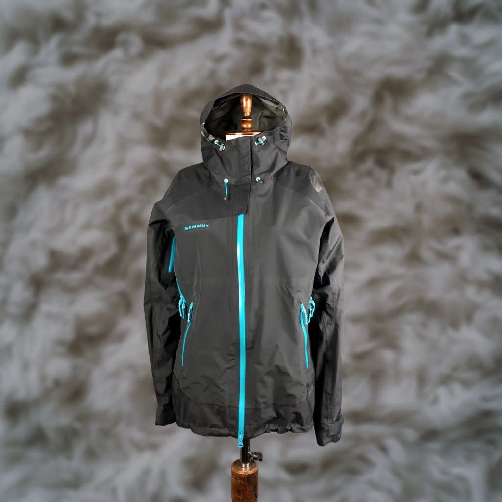 Mammut Mammut Windbreaker Jacket Women L Black Polyamide Full Zip Hooded Windbreaker Womens Regular Fit Size L / US 10 / IT 46 - 1 Thumbnail