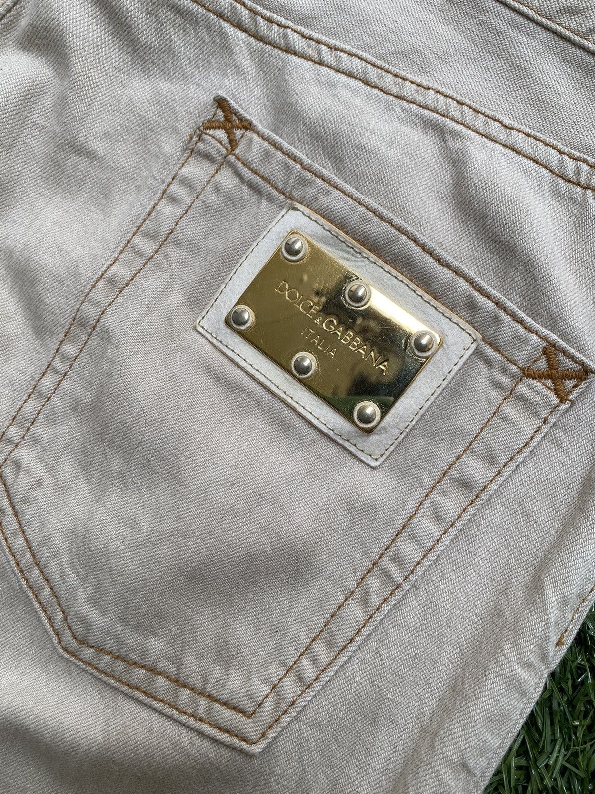 Dolce & Gabbana Vintage Dolce&Gabbana Cream Jeans Size US 36 / EU 52 - 7 Thumbnail