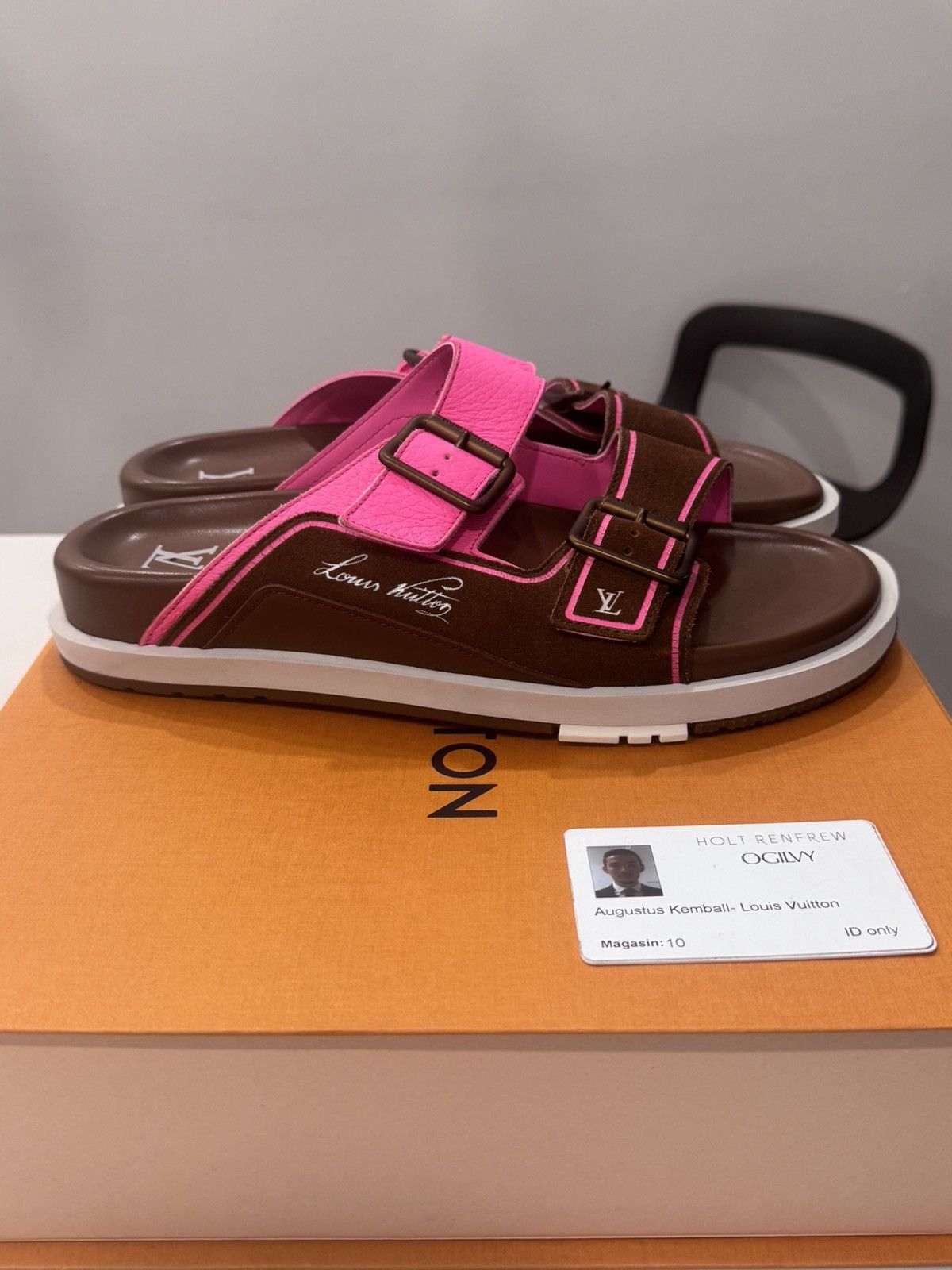 Louis Vuitton Louis Vuitton Trainer Mule Pink/Camel LV8 Size US 9 / EU 42 - 2 Thumbnail