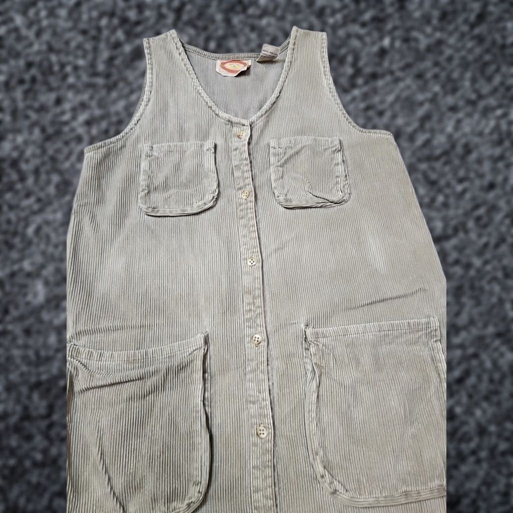 Banana Republic VINTAGE Banana Republic Dress Womens Medium 12 Beige Corduroy 80s Safari Tag Dress Size XL / US 12-14 / IT 48-50 - 1 Thumbnail