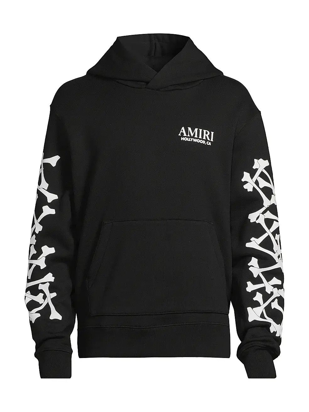Amiri o1s1wg110426 Bones Stacked Hoodie in Black Size US XXS / EU 40 - 1 Thumbnail