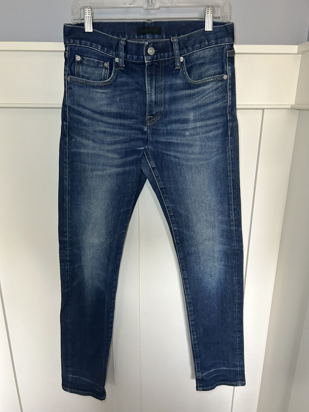 Uniqlo Uniqlo raw selvedge indigo dyed denim slim jeans Size US 29 - 1 Thumbnail