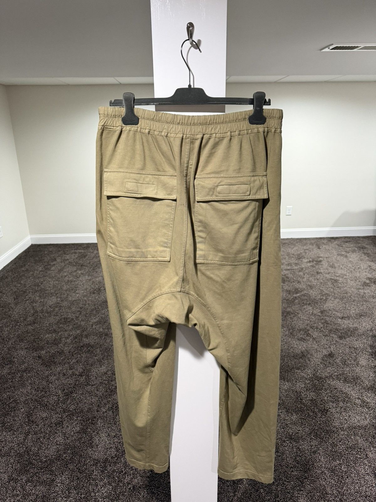 Rick Owens Drkshdw Rick Owens DRKSHDW Beige Brown Classic Cargo Drawstring Pant Size US 34 / EU 50 - 3 Thumbnail