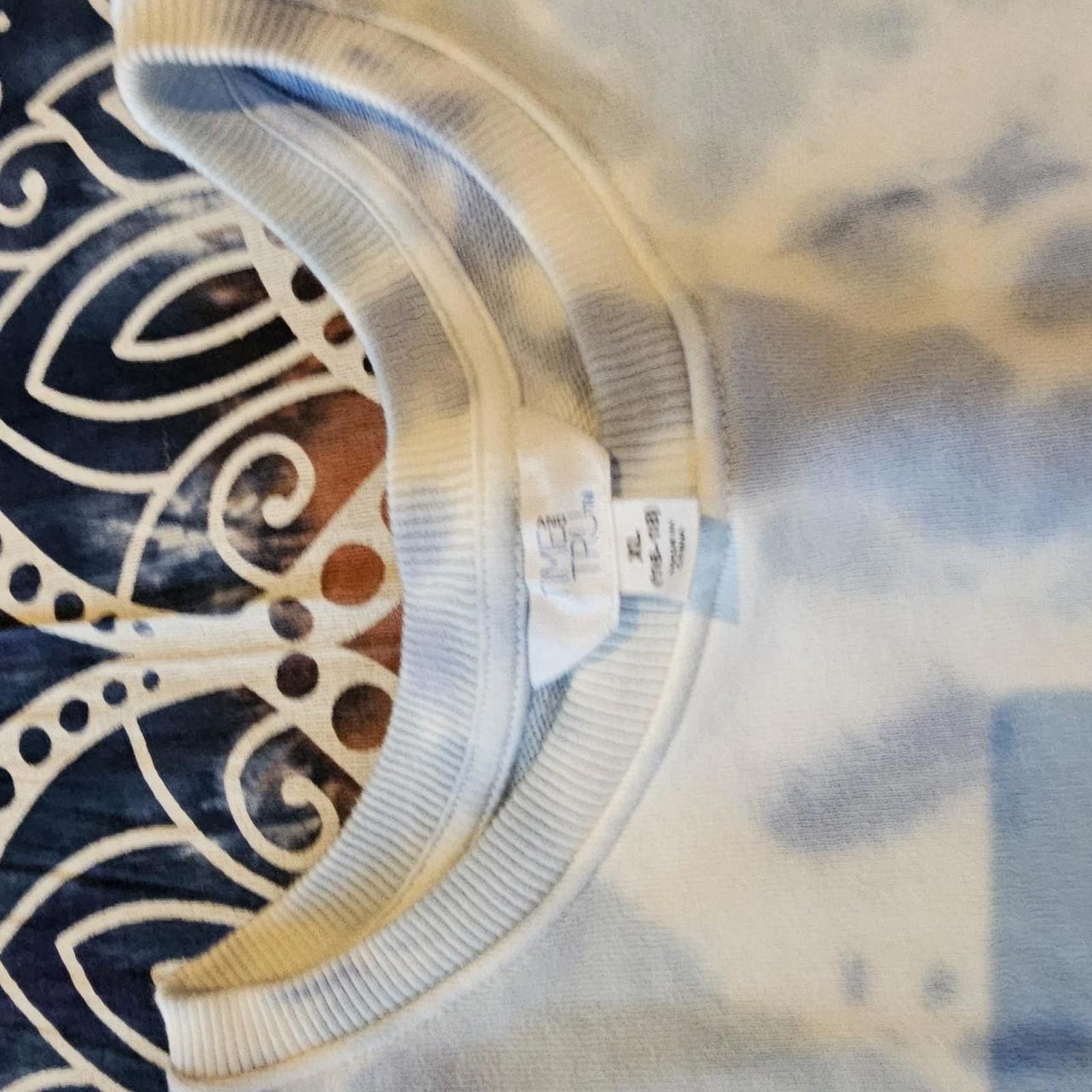 Designer Time and Tru Women's White and Blue Tie-Dyed Sweatshirt Size XL / US 12-14 / IT 48-50 - 3 Thumbnail