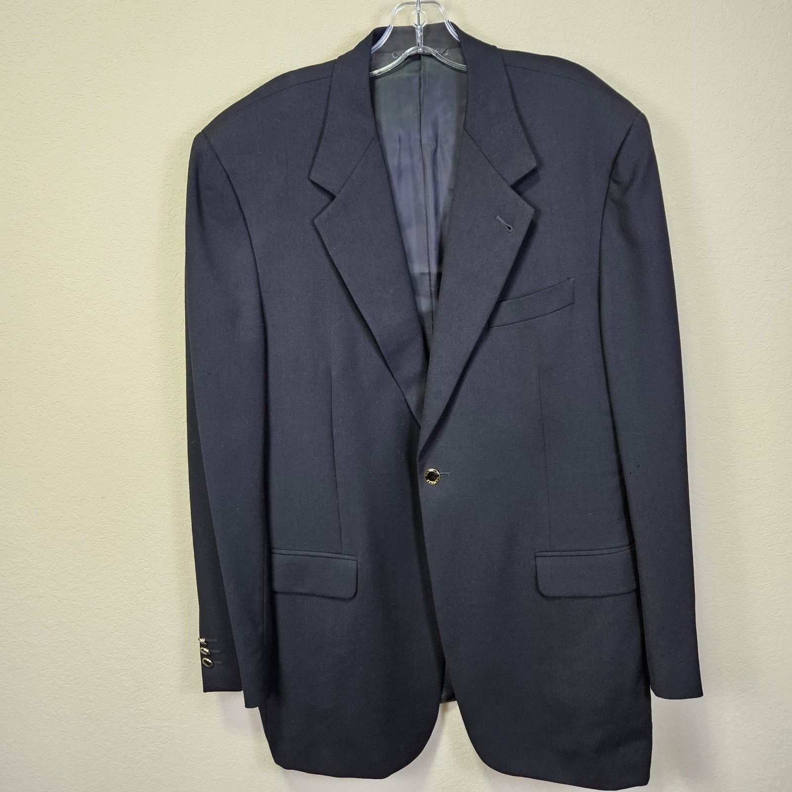 Canali Canali Proposta Enamel Gold Button Vellerian Blazer Italian Size 42L - 22 Thumbnail