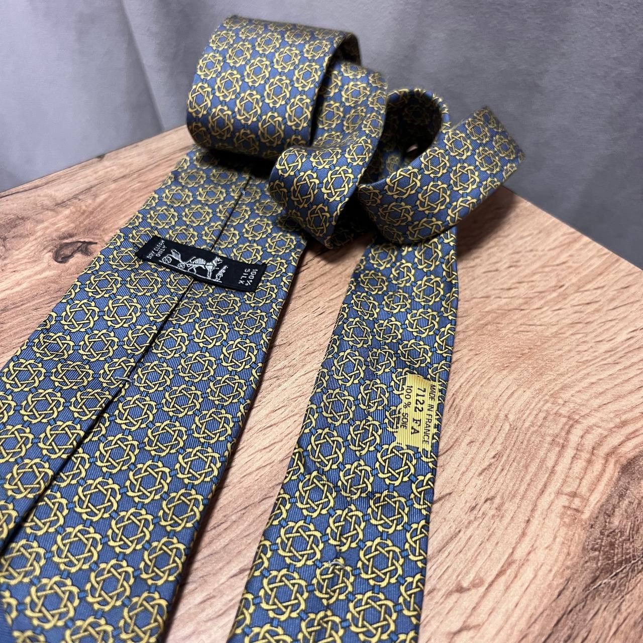 Hermes Vintage Hermes Silk Tie 7122 FA Made in France Size ONE SIZE - 7 Thumbnail