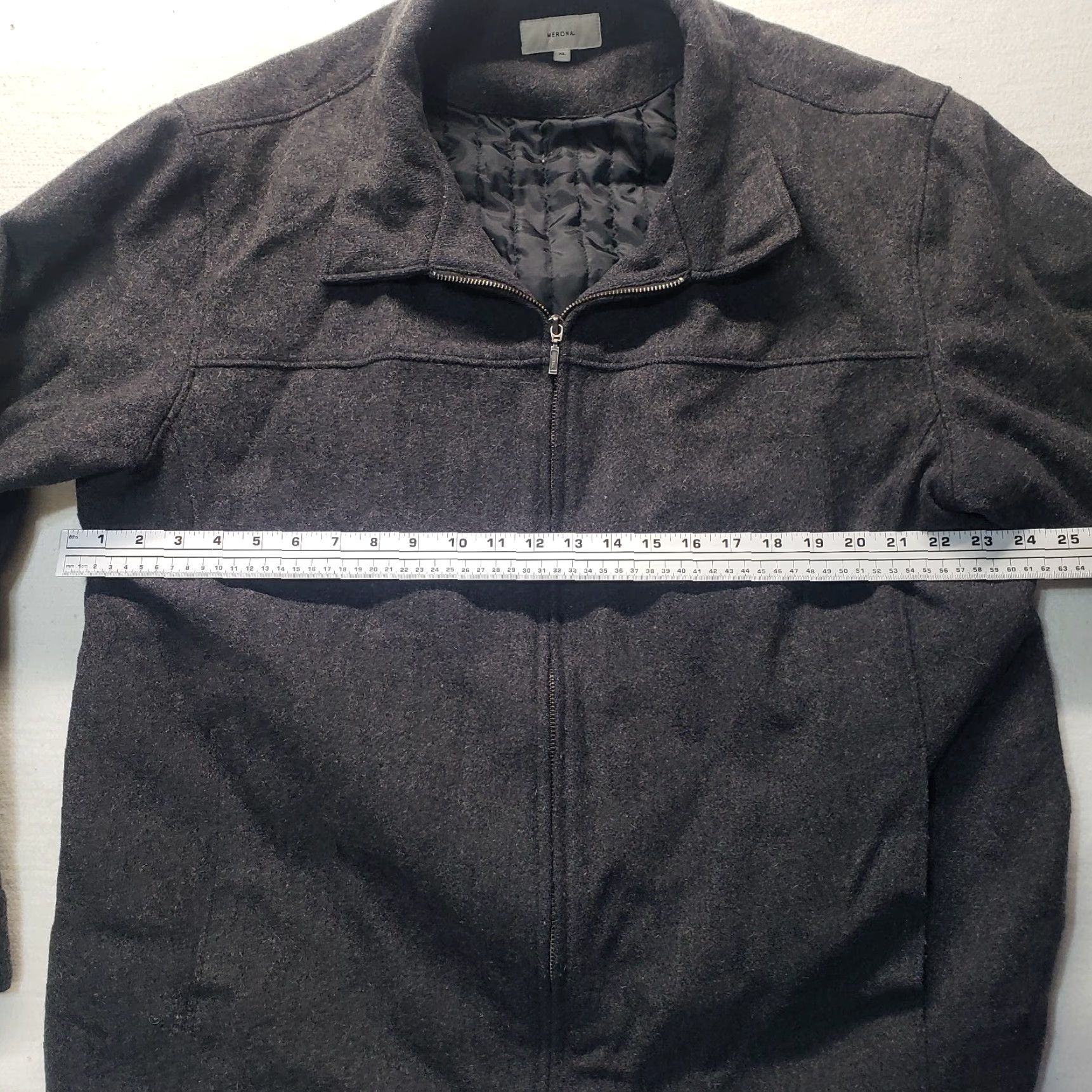 Merona Merona Gray Wool Blend Winter Coat Jacket Knit Collar Full Zip Adult Men's XL Jacket Mens XL Gray Wool Blend Winter Coat Size US XL / EU 56 / 4 - 4 Thumbnail