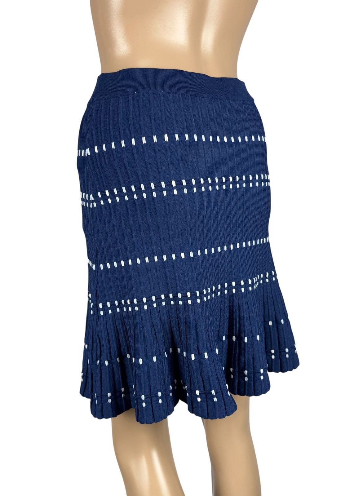 Sandro Sandro Mini Skirt Knit Pleated Polyamide-Viscose size T1 Size 25" / US 0 / IT 36 - 6 Thumbnail