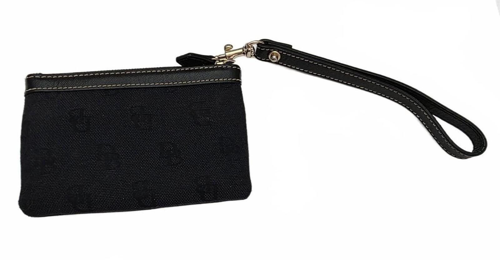 Dooney & Bourke Dooney & Bourke Signature Monogram Black Wristlet With Strap Size ONE SIZE - 2 Thumbnail