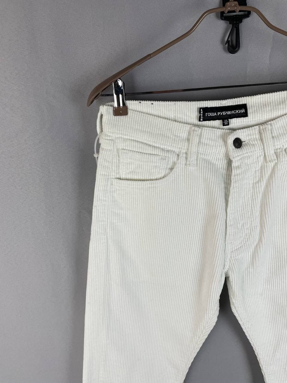 Gosha Rubchinskiy Gosha Rubchinskiy x Levi’s Corduroy White Pants Size US 30 / EU 46 - 6 Thumbnail