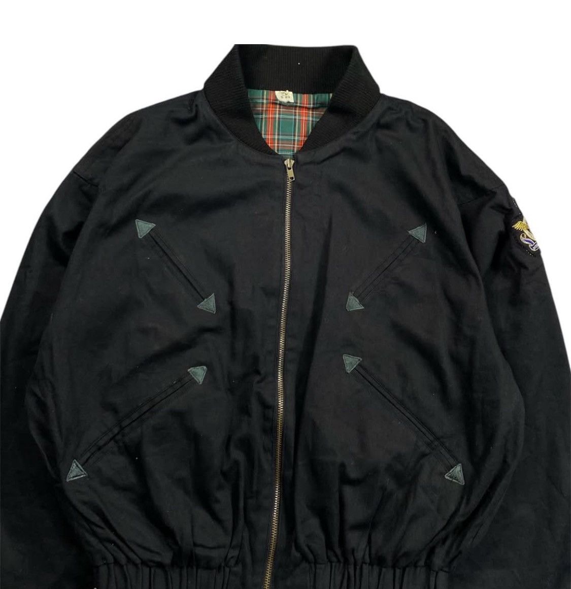 Japanese Brand × Vintage Vtg Bomber 4 Pocket Rare Design Jacket Size M / US 6-8 / IT 42-44 - 2 Thumbnail