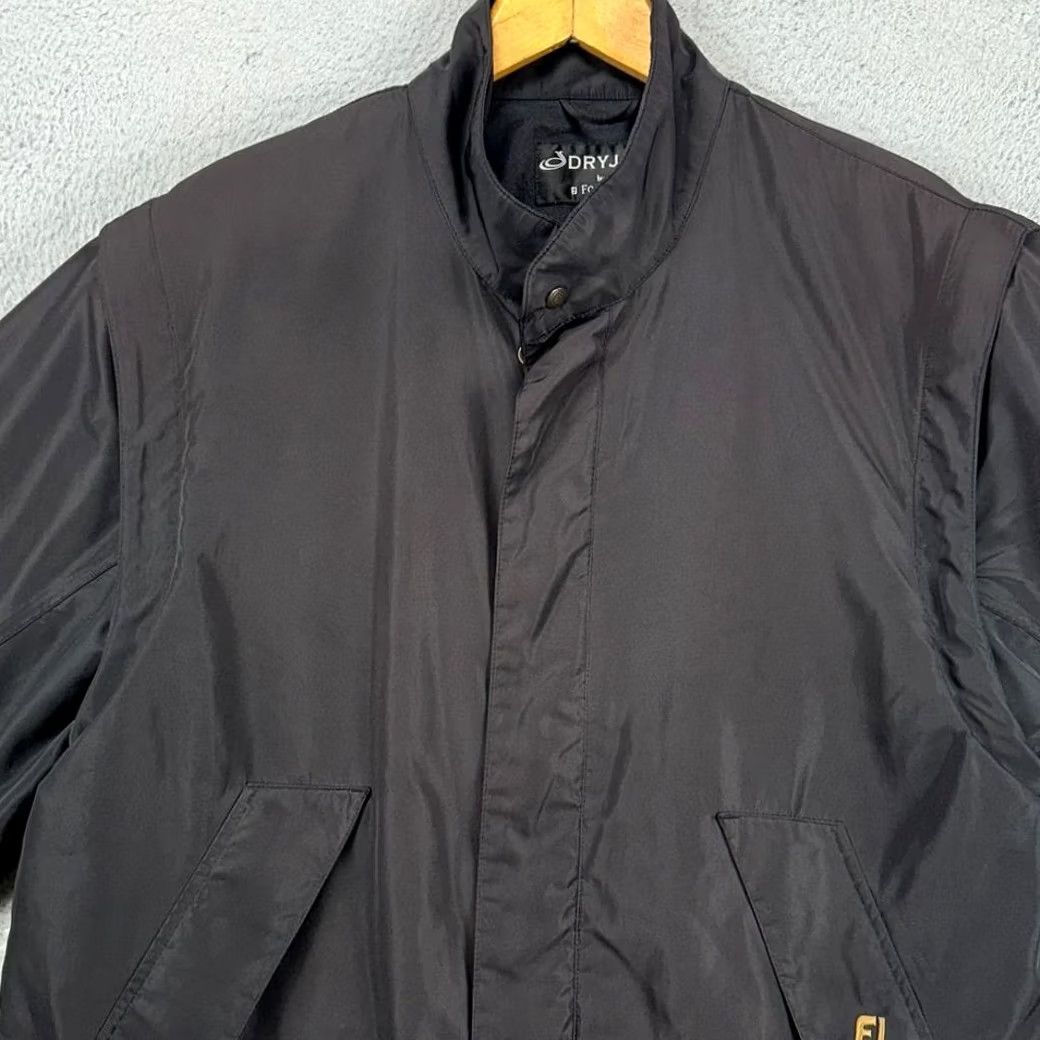 Footjoy FootJoy DryJoys Windbreaker Jacket Adult Large Black Full Zip Snap Pockets Mens Size US L / EU 52-54 / 3 - 2 Thumbnail