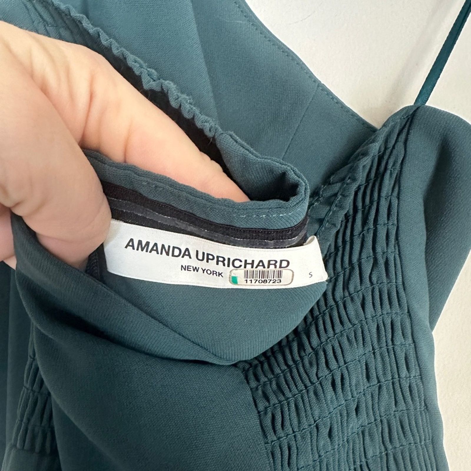 Amanda Uprichard Amanda Uprichard Sz Small Queen Green Crepe Maxi Gown Dress Size S / US 4 / IT 40 - 11 Thumbnail