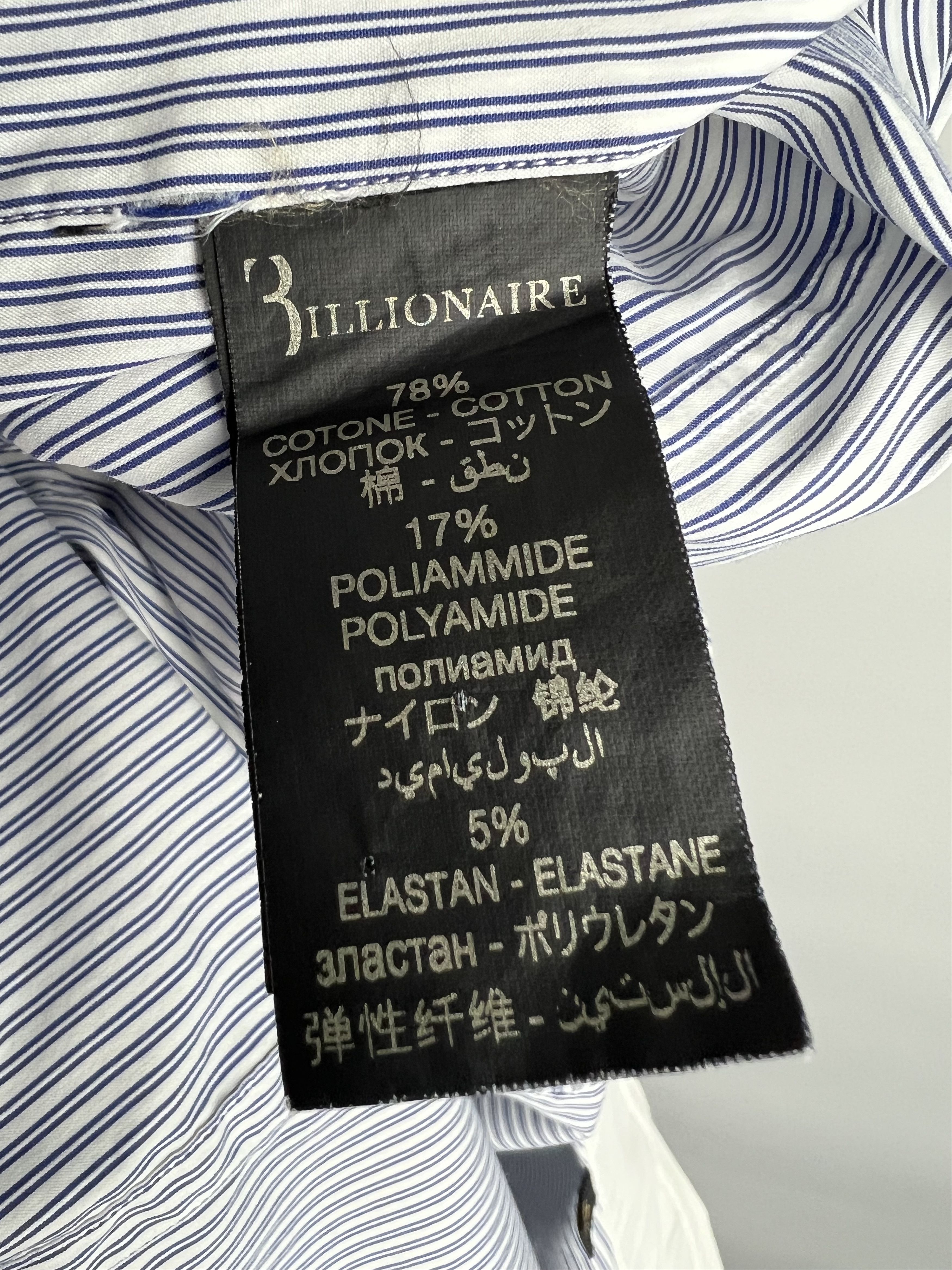 Billionaire Couture Striped Cristal Button Up Shirt 18/45