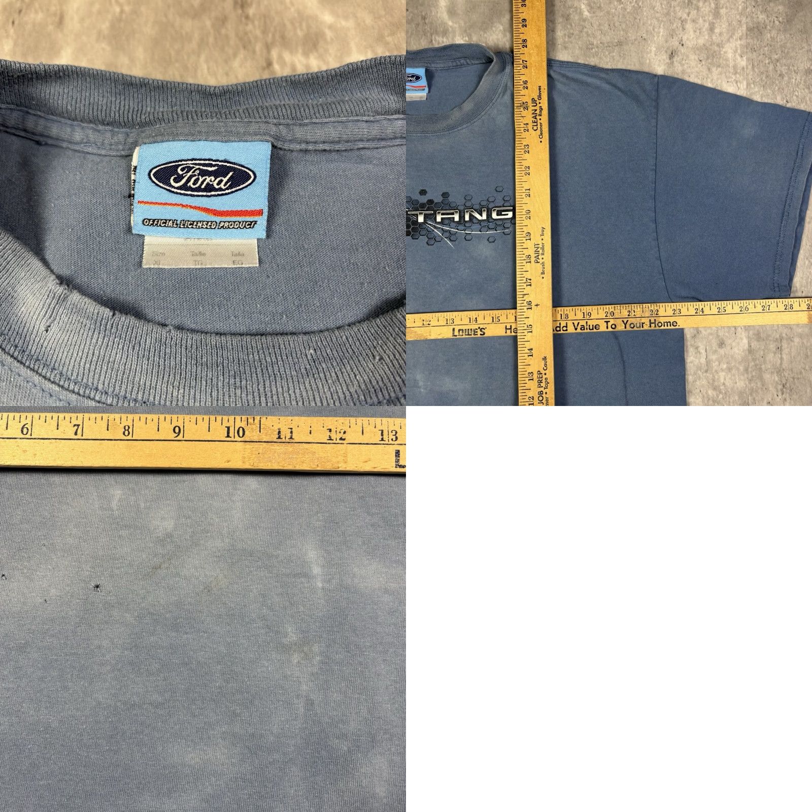 Ford VINTAGE Ford Mustang Car Promo T Shirt Mens XL Blue Crew Neck Short Sleeve Graphic Print 90s Cars Classic Double-Sided Distressed Size US XL / EU 56 / 4 - 8 Thumbnail
