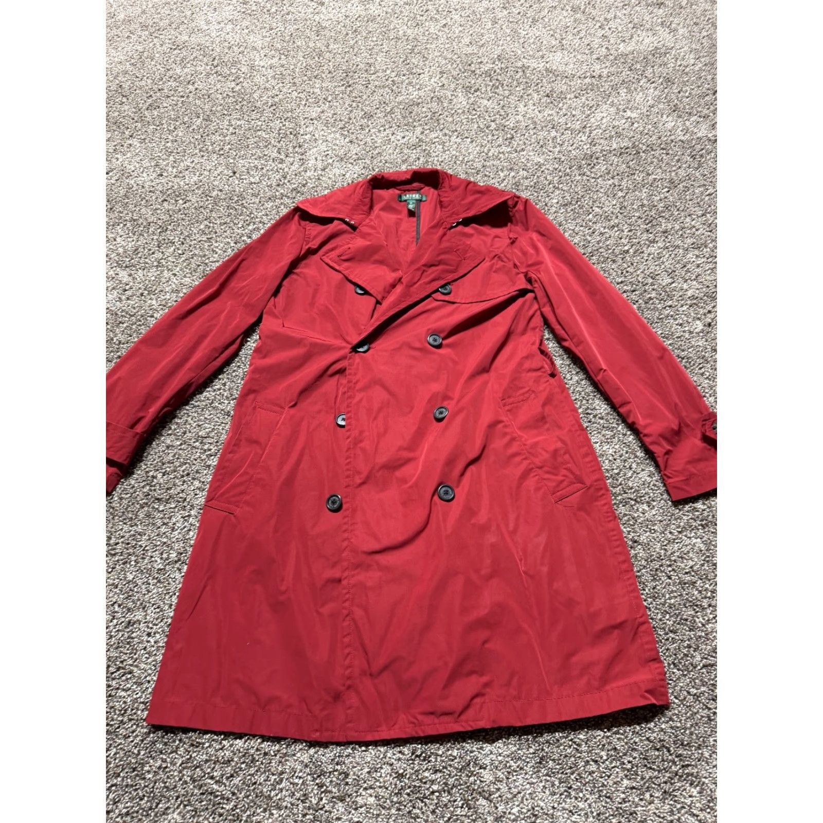 Ralph Lauren Lauren Ralph Lauren Jacket Trench Coat Womens Regular Size M Red Waterproof Long Zipper Softshell Logo Size M / US 6-8 / IT 42-44 - 5 Thumbnail