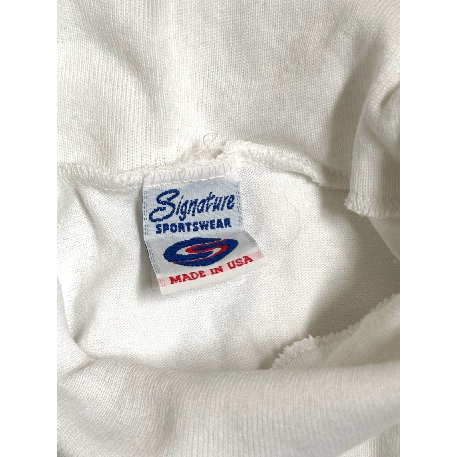 Vintage VINTAGE Signature Sportswear Turtleneck Shirt Mens XL White 90s Deadstock Made in USA Size US XL / EU 56 / 4 - 3 Thumbnail