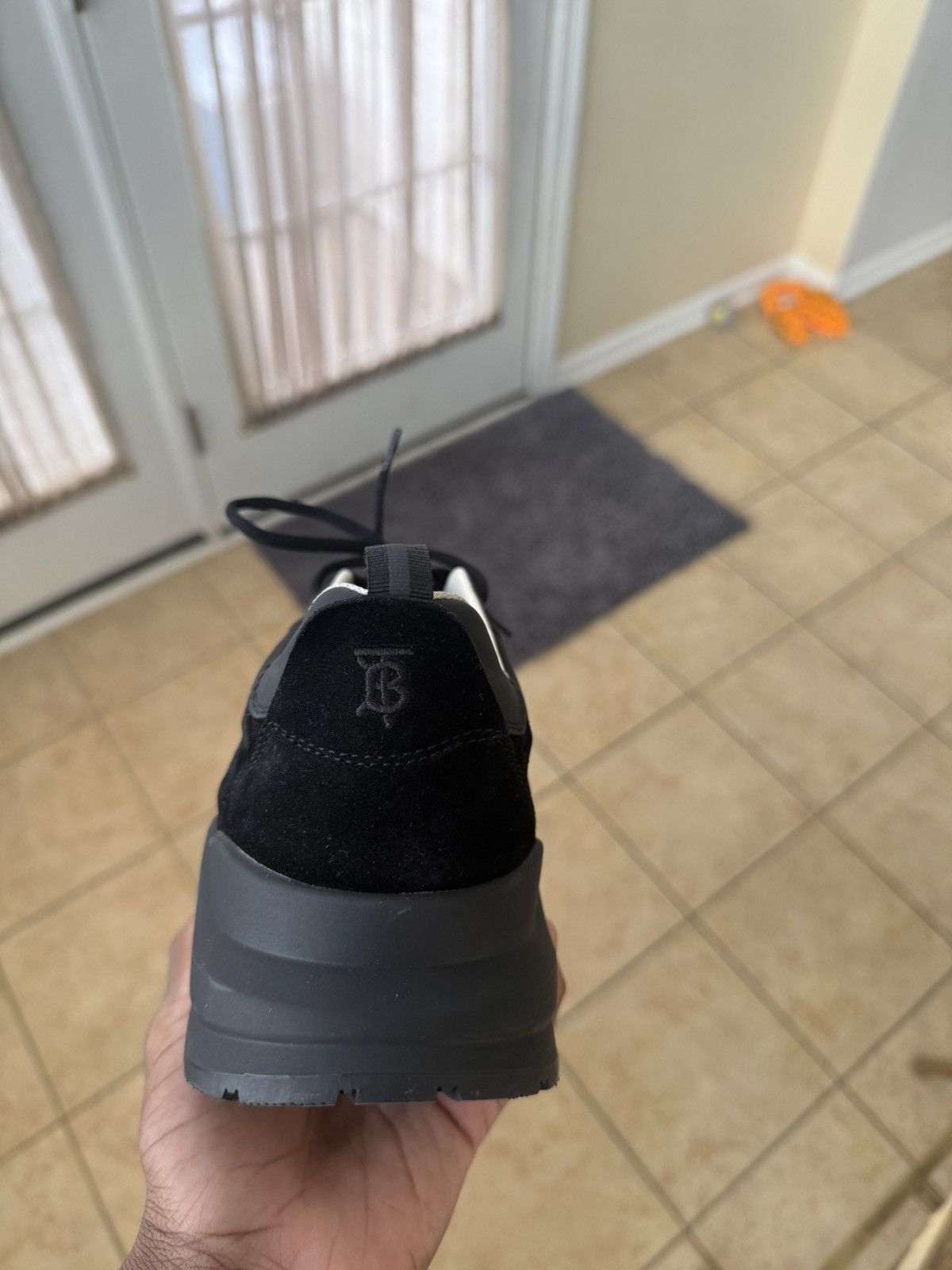 Burberry BURBERRY SEAN TRIPLE BLACK SNEAKERS Size US 12.5 / EU 45-46 - 4 Thumbnail