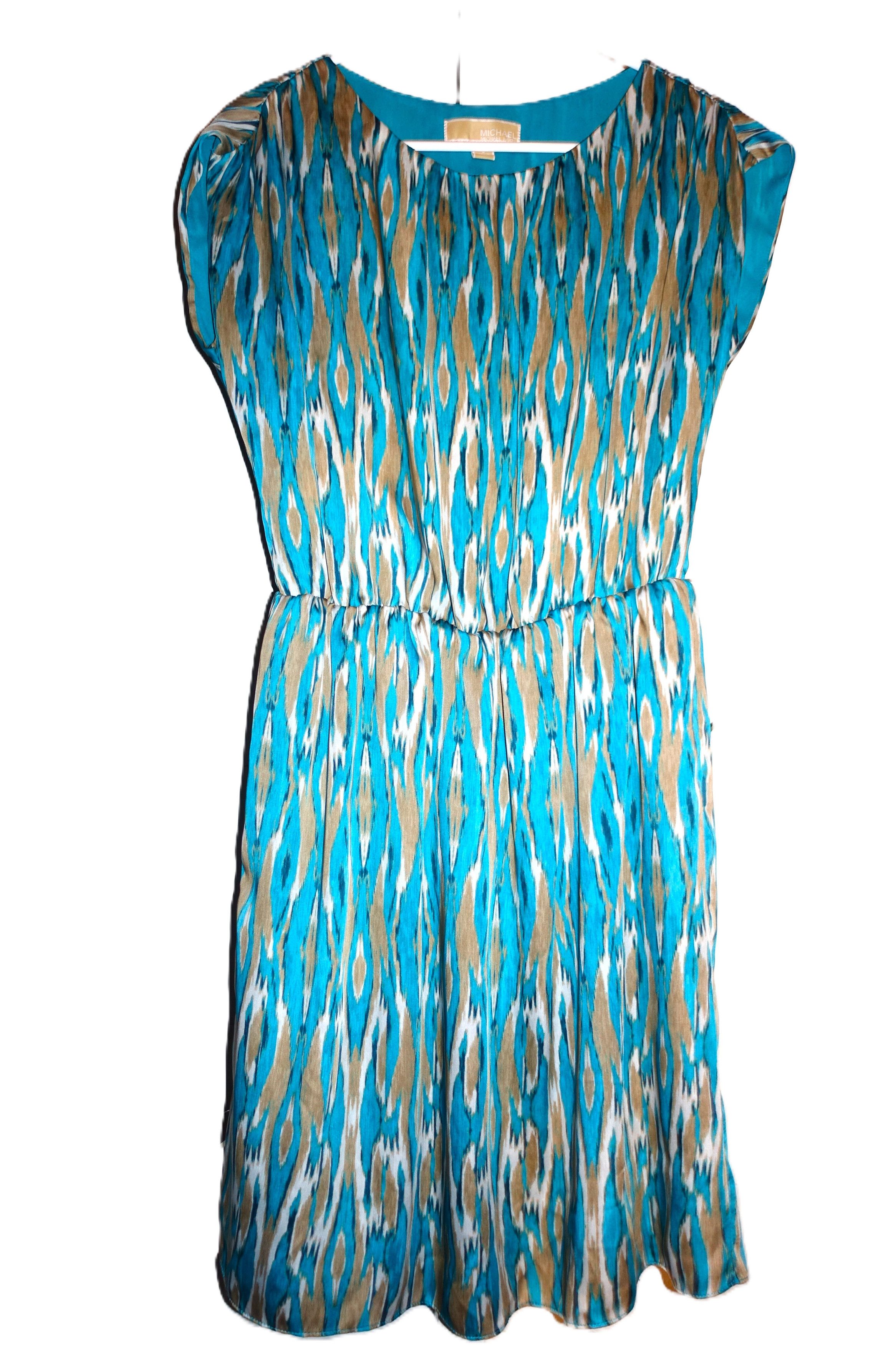 Michael Kors Michael Michael Kors Turquoise Beige Dress S Size S / US 4 / IT 40 - 7 Thumbnail