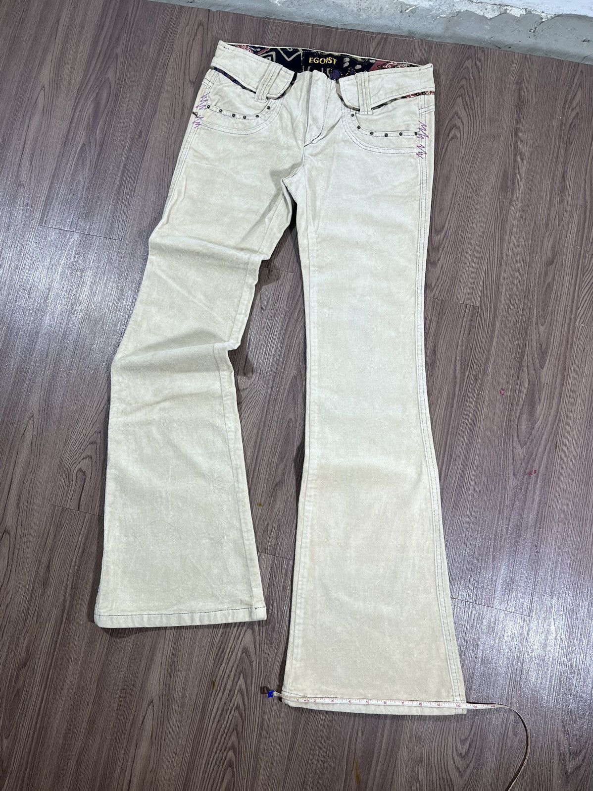 EGOIST EGOIST Y2K Oriental Corduroy Bootcut Flared Pants Size US 31 - 15 Thumbnail
