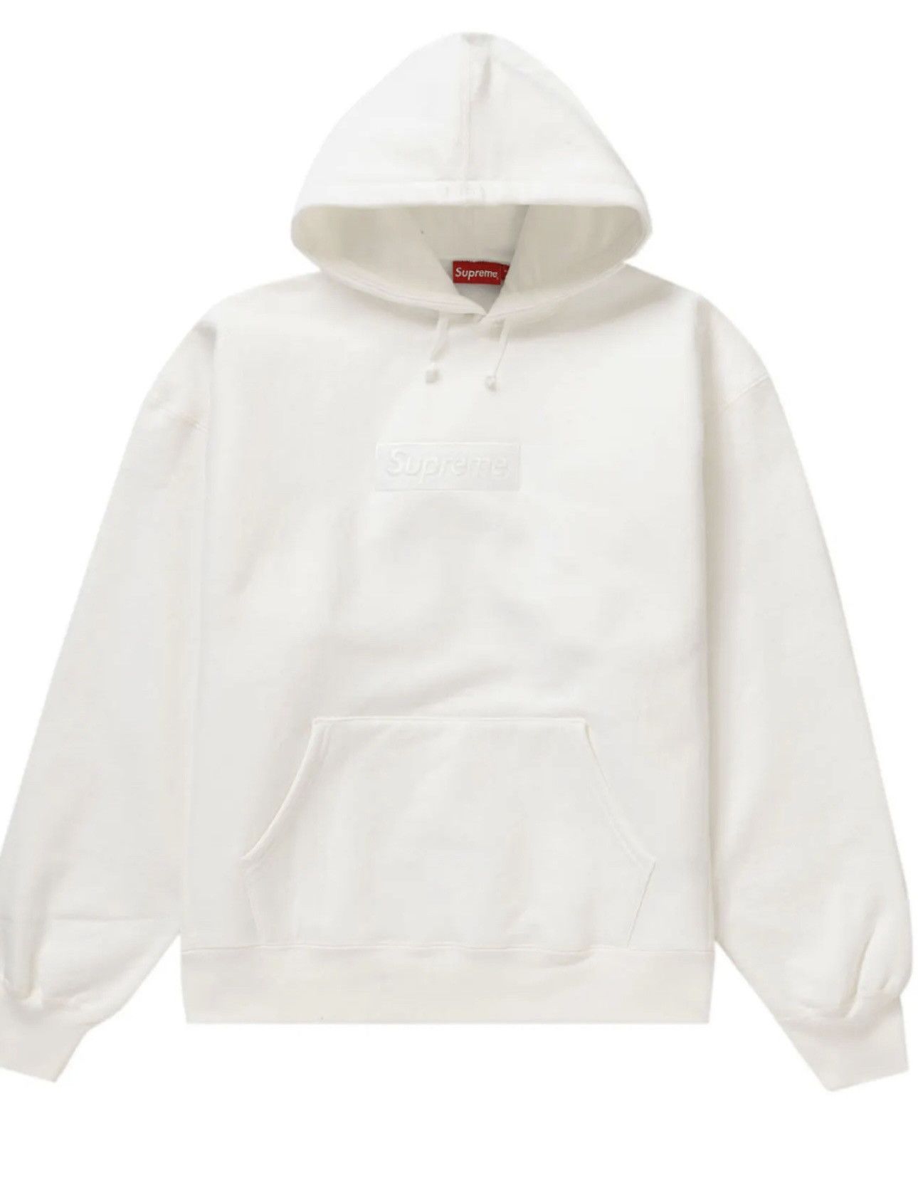 image of Supreme Box Logo Hooded Sweatshirt Ss23 in Off White, Men's (Size XL)