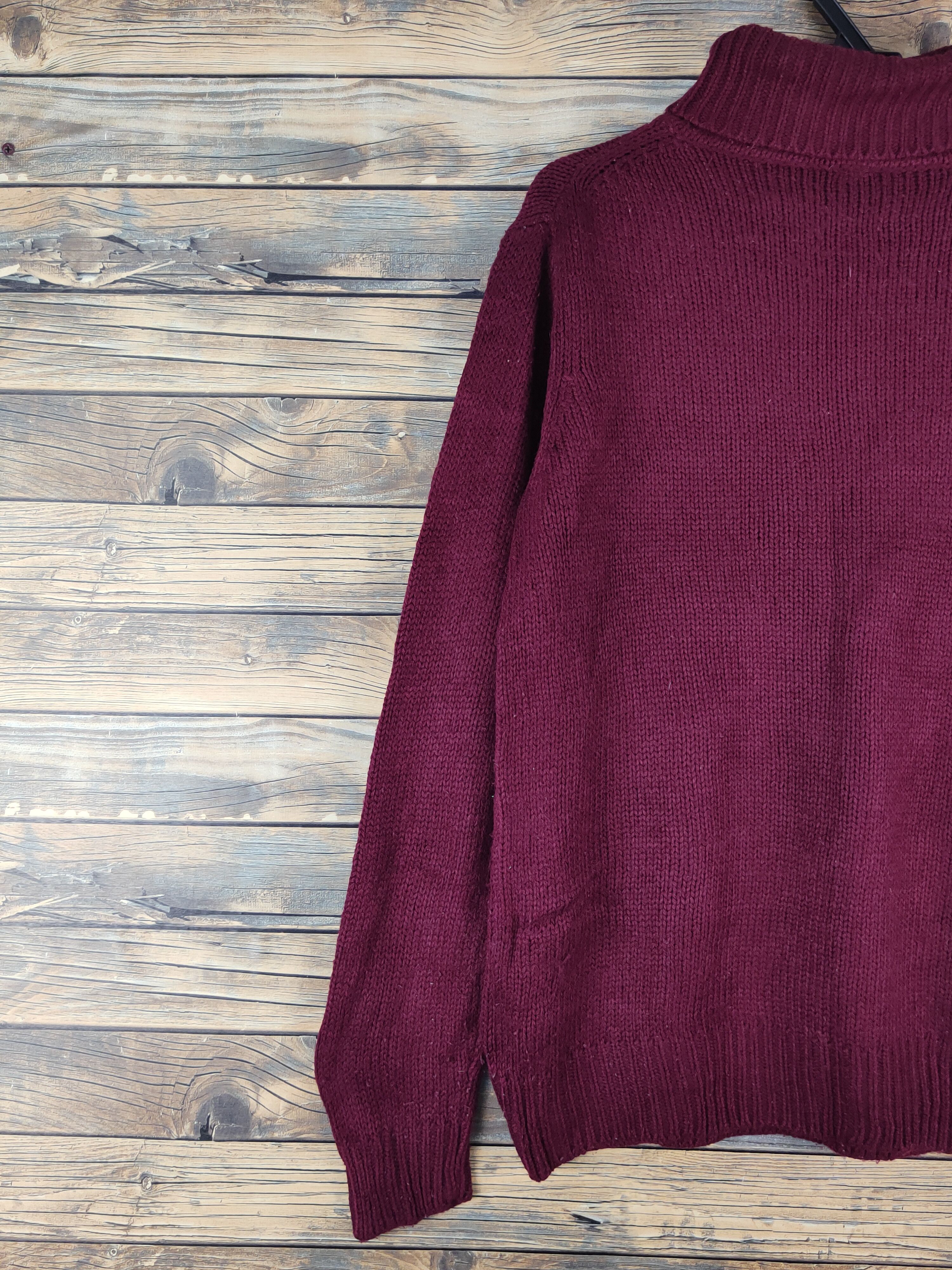 Homespun Knitwear × Japanese Brand × Vintage Uniqlo Maroon Knitwear Sweatshirts #W1249 Size US L / EU 52-54 / 3 - 8 Thumbnail