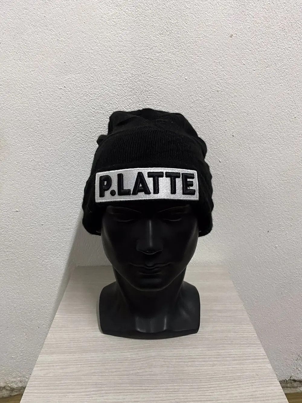 Vintage P.Latte Spellout Beanie Hat Size ONE SIZE - 2 Thumbnail