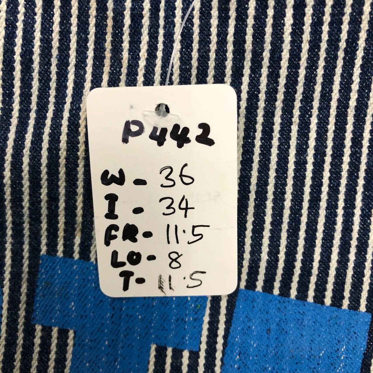 Japanese Brand P442 RIMASTER JAPAN DOUBLE WAIST HICKORY STRIPED PANTS Size US 36 / EU 52 - 10 Thumbnail