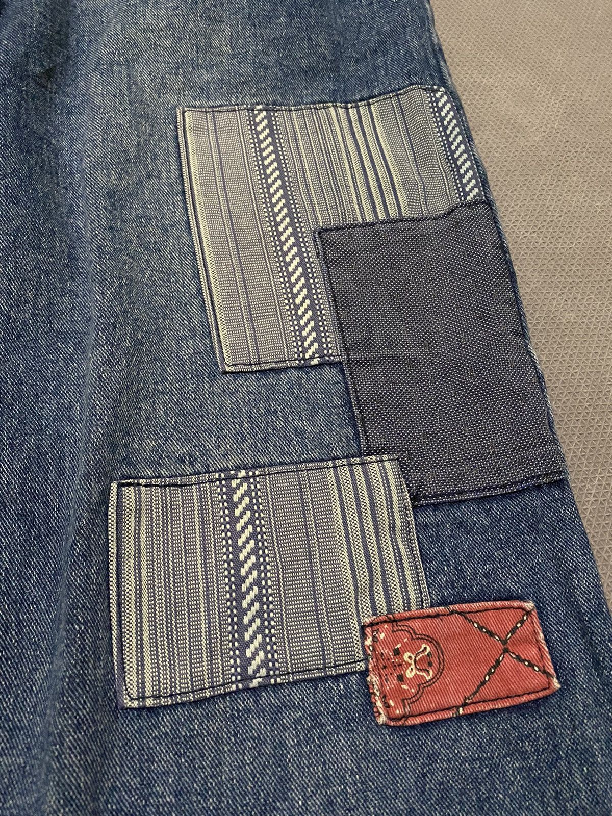 Hysteric Glamour × Japanese Brand Y2k Reknat “Visvim style” patchwork baggy jeans Size US 33 - 6 Thumbnail