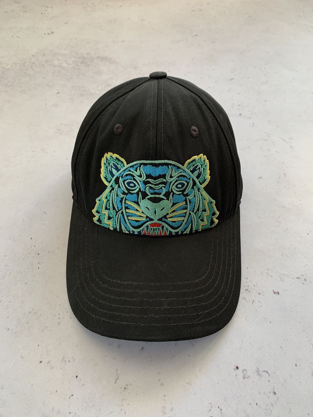 Designer Kenzo Tiger Embroidery Logo Black Cap Size ONE SIZE - 1 Thumbnail