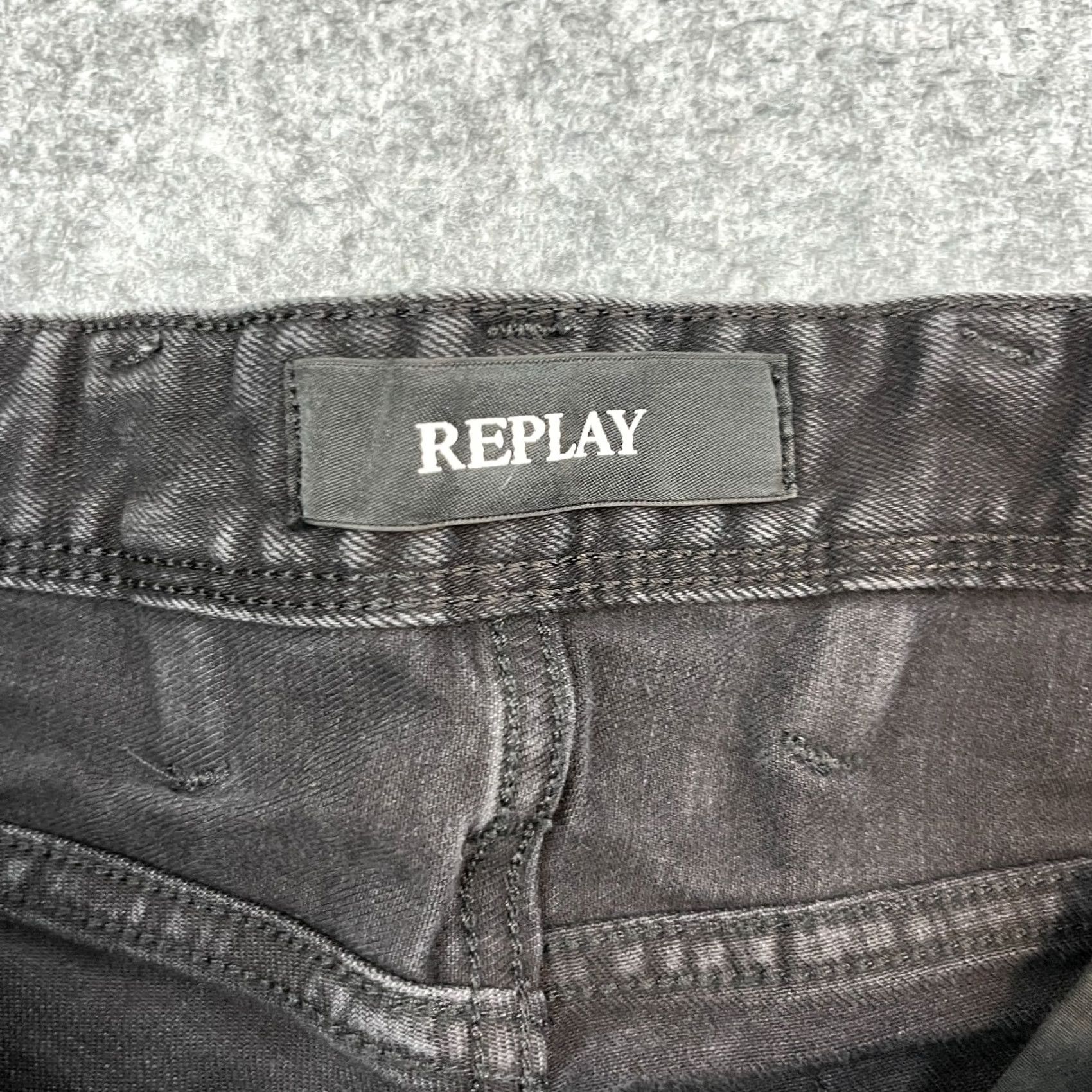 Replay Replay Jeans Slim Tapered 34 32 Dark Wash Black Stretch Anbass Mens Shirt? Size US 34 / EU 50 - 7 Thumbnail
