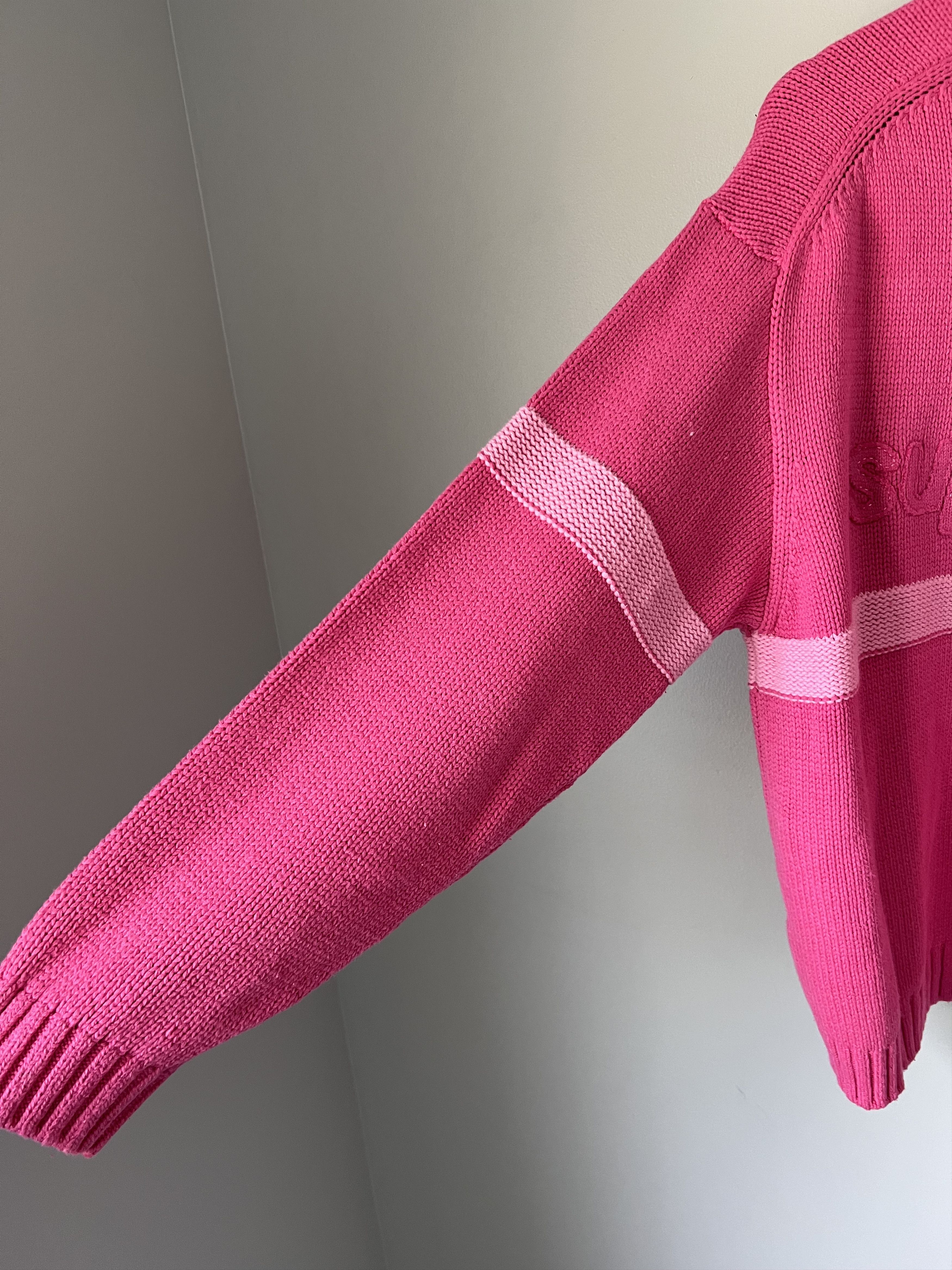 Supreme Supreme Tonal Applique Sweater in Dark Pink Size US XL / EU 56 / 4 - 3 Thumbnail
