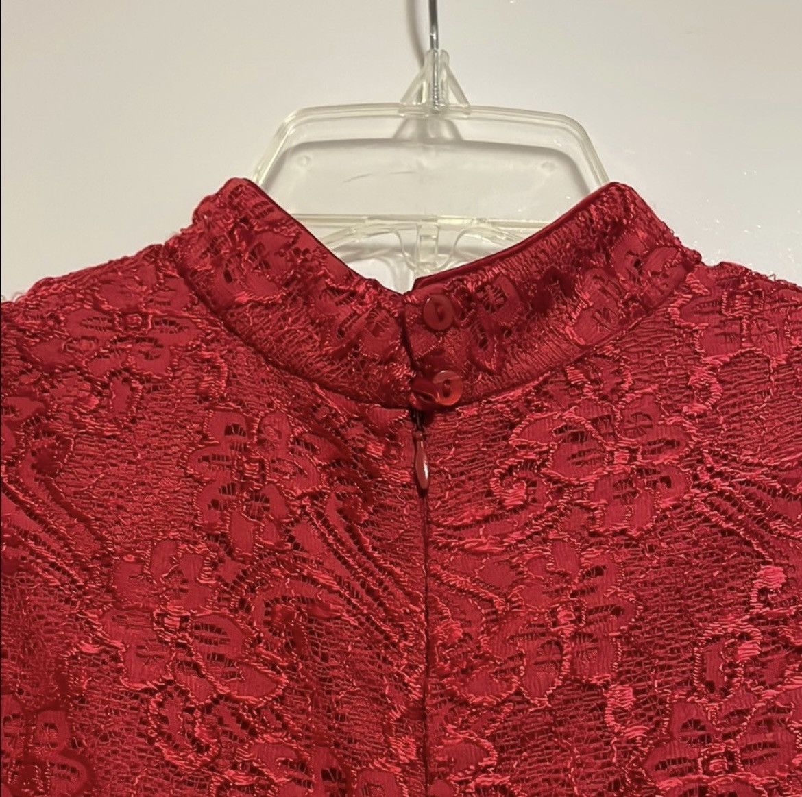 Jessica McClintock Jessica McClintock Red Sleeveless Maxi Dress with Mock Neck Size L / US 10 / IT 46 - 5 Thumbnail