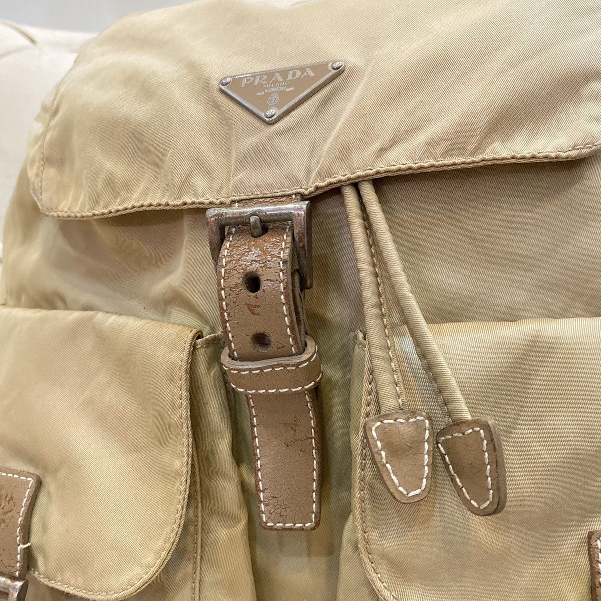 Prada × Vintage Vintage Prada Cammello Brown Nylon Vela Backpack Size ONE SIZE - 6 Thumbnail