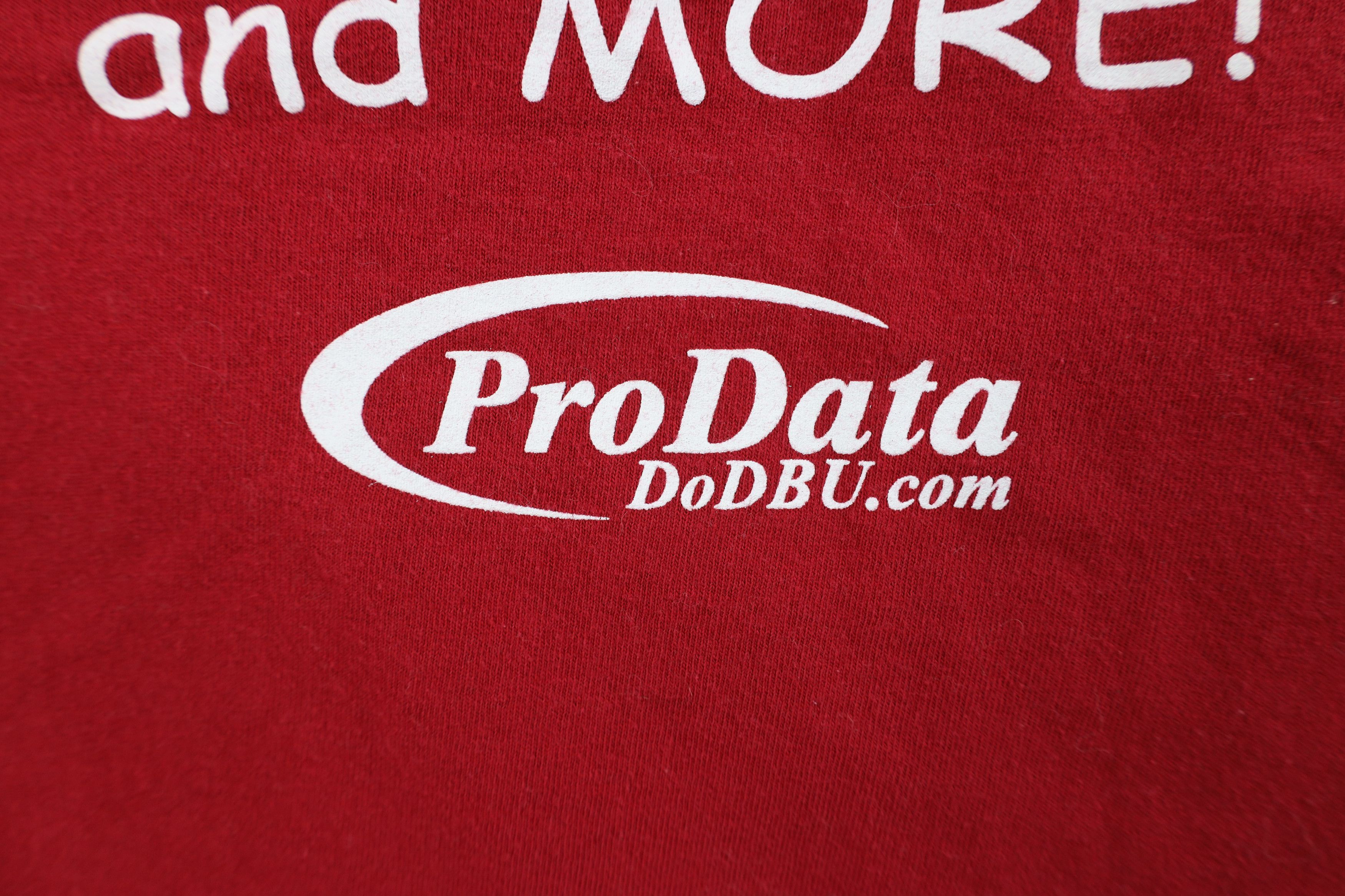 Vintage Vintage Data DBU Database Utility Audit T-Shirt Red Cotton Size US XL / EU 56 / 4 - 8 Thumbnail